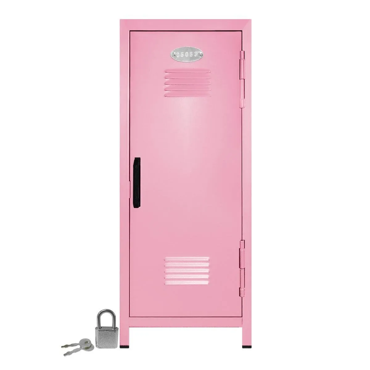 Mini Locker with Lock and Key Light Pink -10.75 inch Tall