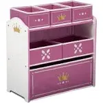 Delta Children Princess Crown Multi-Bin Toy Organizer White/Pink