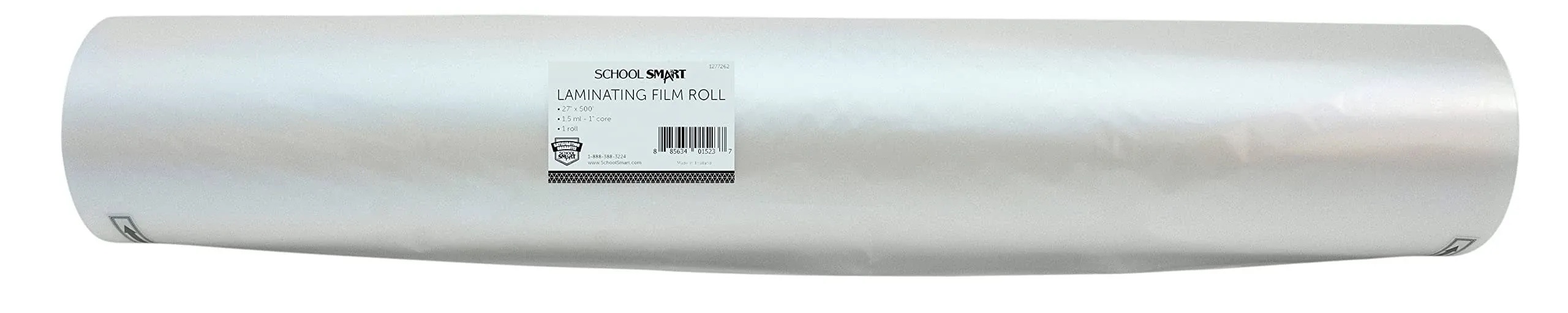 School Smart Single Roll Laminating Film, 27 Inches x 500 Feet, 1.5 Mil Thickness