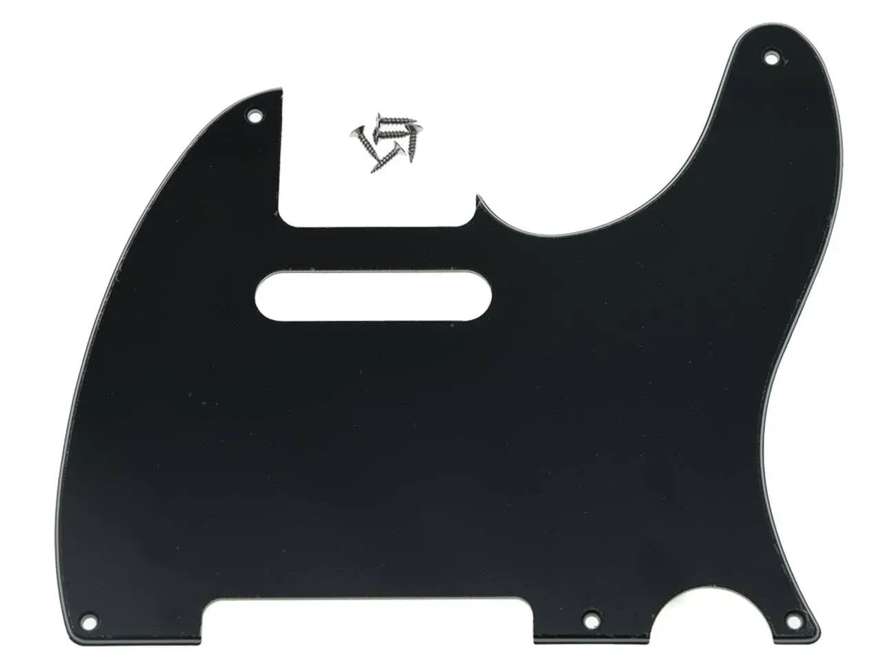 KAISH American Vintage 5 Hole Tele Pickguard TL Guitar Pick Guard Scratch Plate for Tele/Telecaster Black 3 Ply