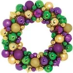 Mardi Gras Ornament Wreath