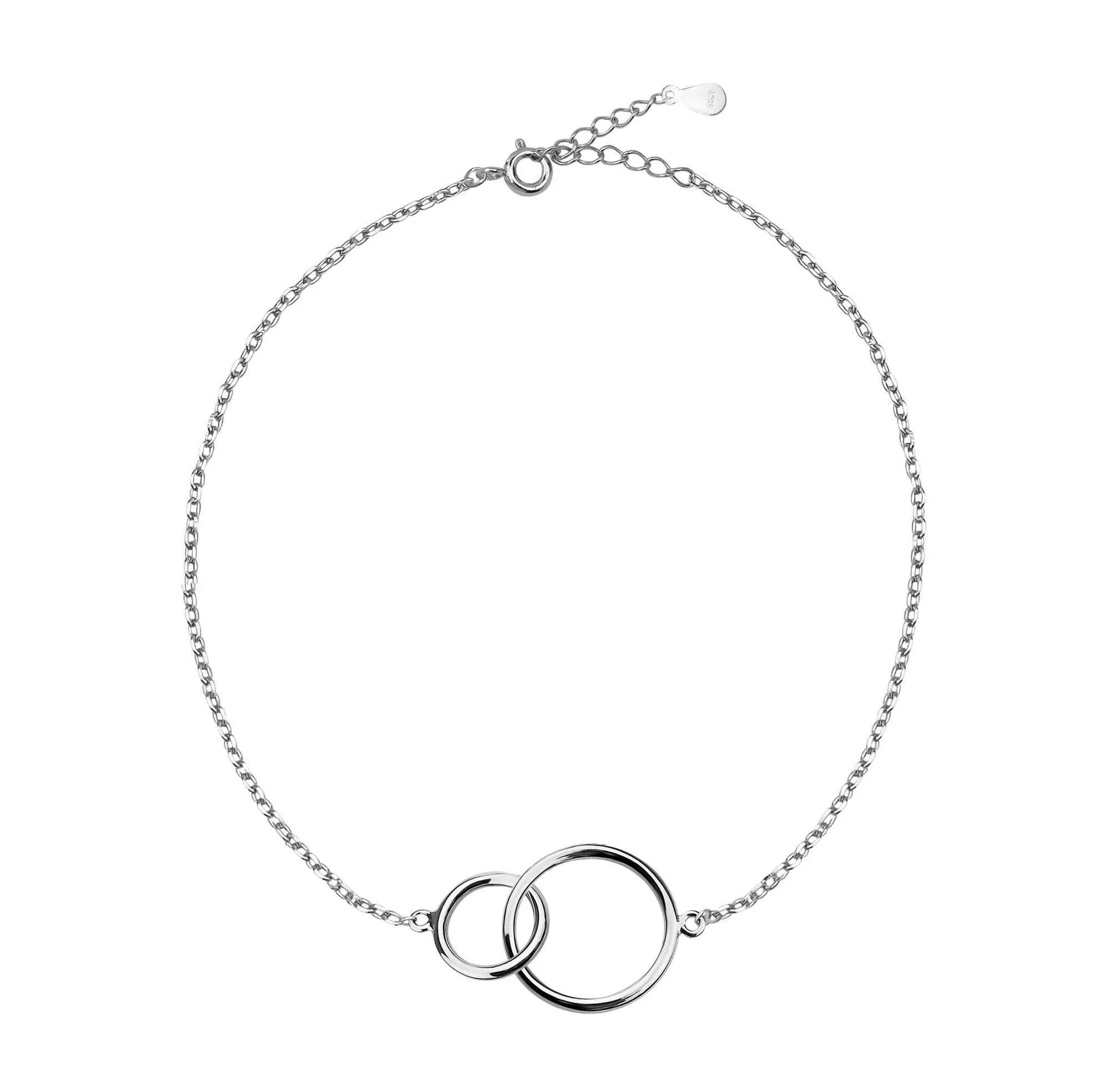 SOFIA MILANI - Solid 925 Sterling Silver Bracelet for Women - Circle Ring Pendant - 30060