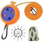 Portable Travel Clothesline Cord, Caudblor Adjustable 26ft Camping Clothes Line ...