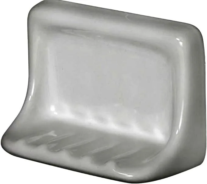 Daltile Restore 6 in. x 3 in. x 4 in. Glazed Ceramic Soap Dish in Bright White