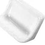 Daltile Restore 6 in. x 3 in. x 4 in. Glazed Ceramic Soap Dish in Bright White