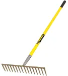 Truper 31391 Tru Pro Heavy Duty Road Rake with 16-Teeth, Fiberglass Ha