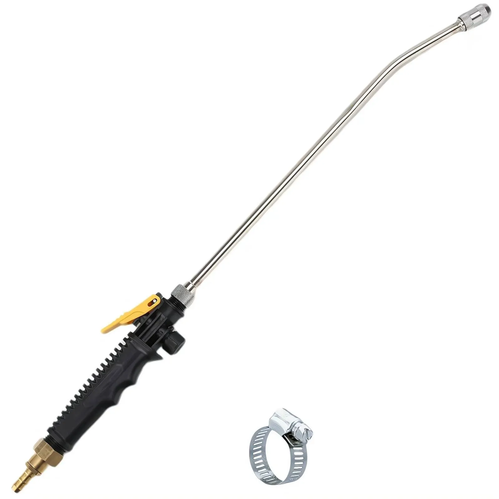 Sprayer Wand,Adjustabl<wbr/>e Universal Sprayer with 3/8&#034; Brass Barb, Stainless Steel 