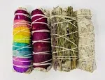 Sage Smudge kit Rosemary Lavender White Sage Rose with White Sage Sustainably Sourced from California Dried Sage Sticks for Home Cleansing, Blessing