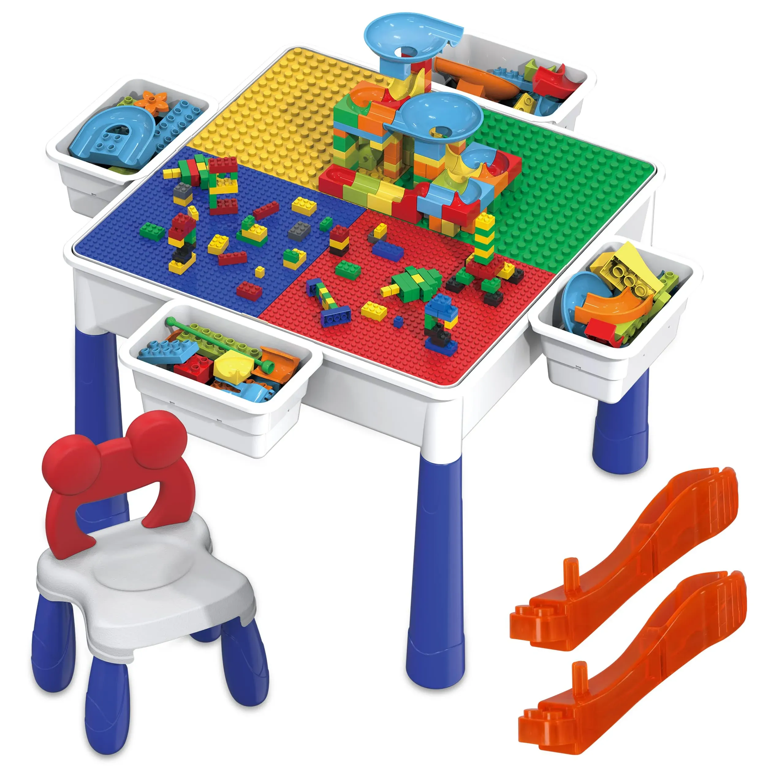 PicassoTiles Large Building Blocks Activity Center Table & Chair Set - 20660522 | HSN