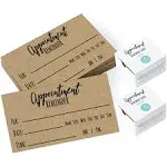 400 Appointment Reminder Cards - Kraft Style for Business, Hair Salon, Dental ...