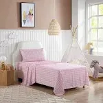 Eddie Bauer Poppy Plaid 3-Piece Pink Microfiber Twin Kids Sheet Set