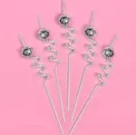 xo, Fetti Disco Ball Reusable Swirly Straw Set - 16 PC | Groovy Birthday Party ...