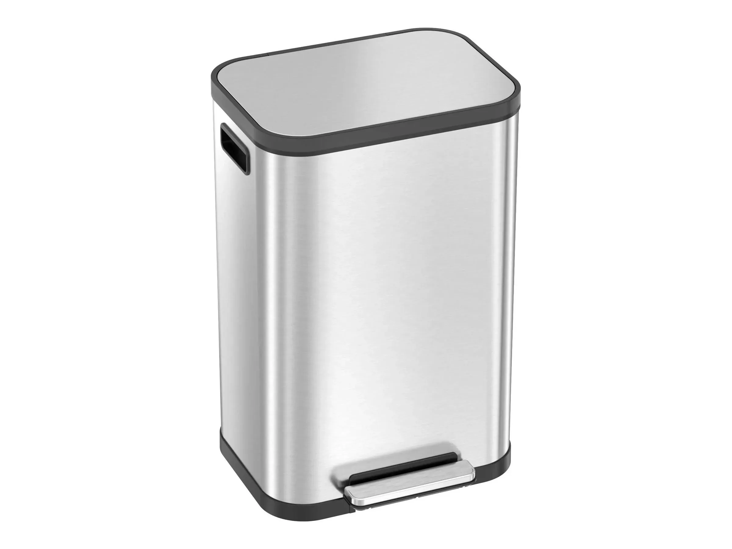 iTouchless 13.2 Gallon SoftStep Prox Stainless Steel Step Pedal Trash Can with ...