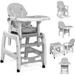 Infans Baby Infant High Chair 3-In-1 Toddler Seat Adjustable Gray BB5604GR