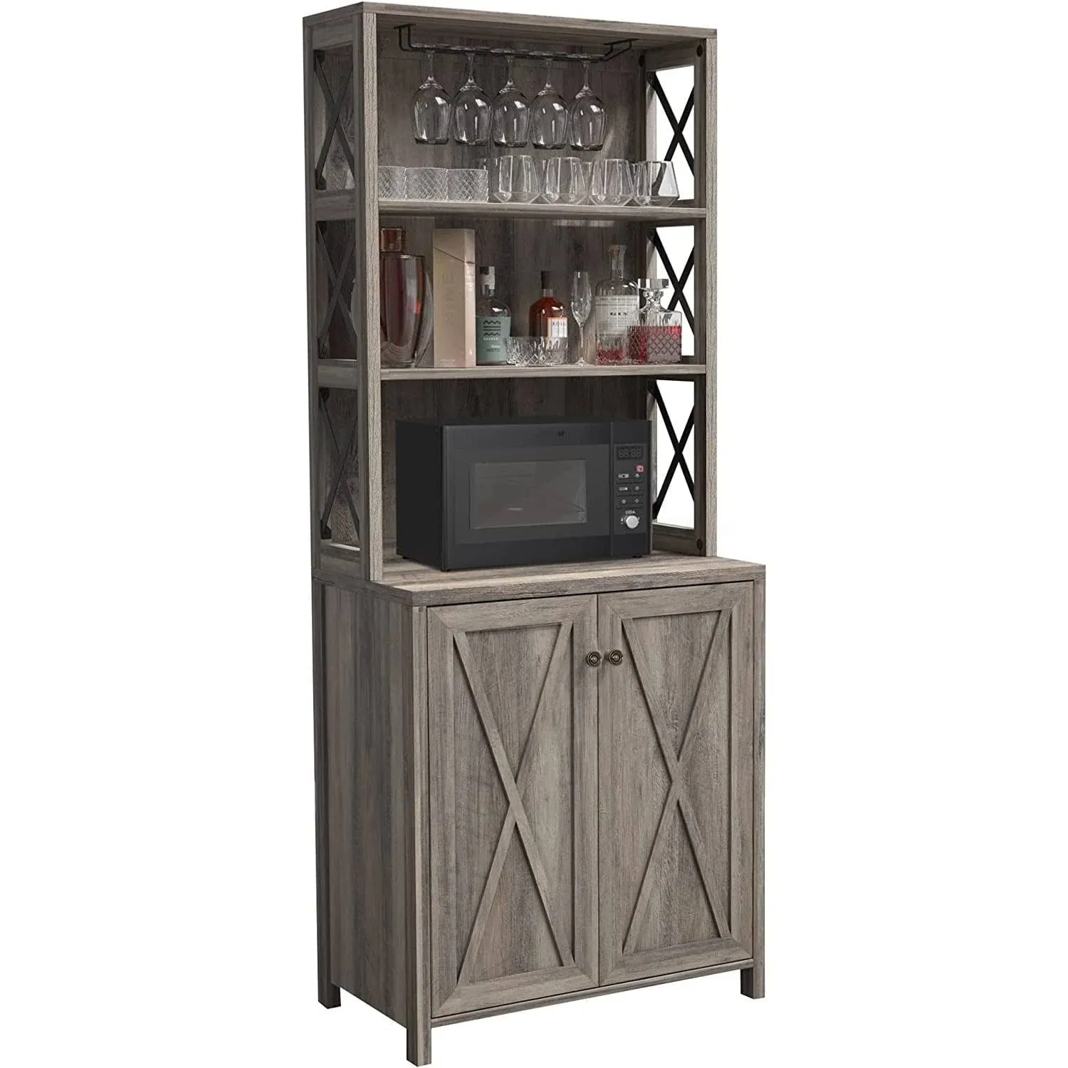 Yitahome Bar Wine 67" Tall Storage Cabinet with Wine Rack