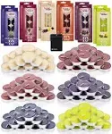 Home Smart Scented Tea Lights Candles Variety Pack of 120 Mini Candles - 6 Scents of Tealight Candles - Apple, Mulberry, Vanilla, Melon, Berry, and Black Cherry - with Ballard Products Air Freshener