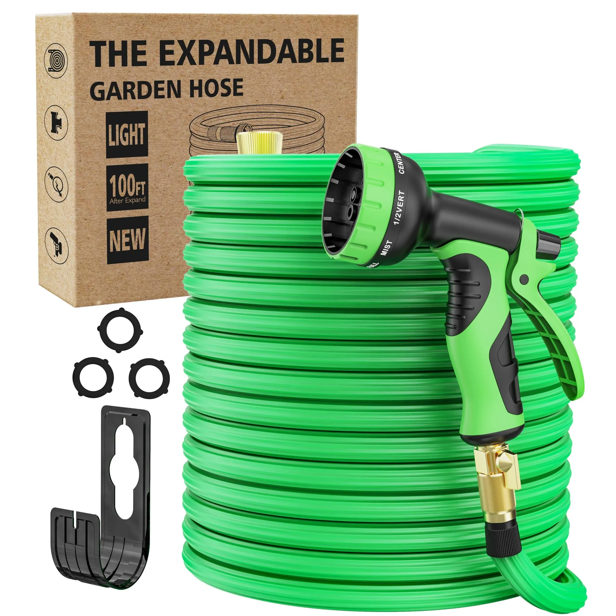 Garden Hose 50ft,Expandabl<wbr/>e Flexible Garden Hose Leak-Proof with 40 Layers of...