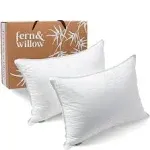 Fern & Willow Down Alternative Plush Adjustable Fill Pillow Standard 2 Pack