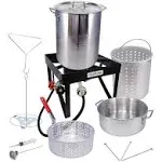 Gas One Turkey Fryer Propane Burner Complete Kit - Turkey Fry & Boil - with High Pressure Propane Regulator and Hose