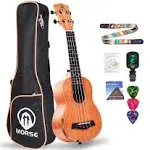 Soprano Ukulele Arm Rest Ukulele For Beginner Pack-21 Inch With Gig Bag Fast Learn Songbook Tuner Pick All In One Kit | Reverb