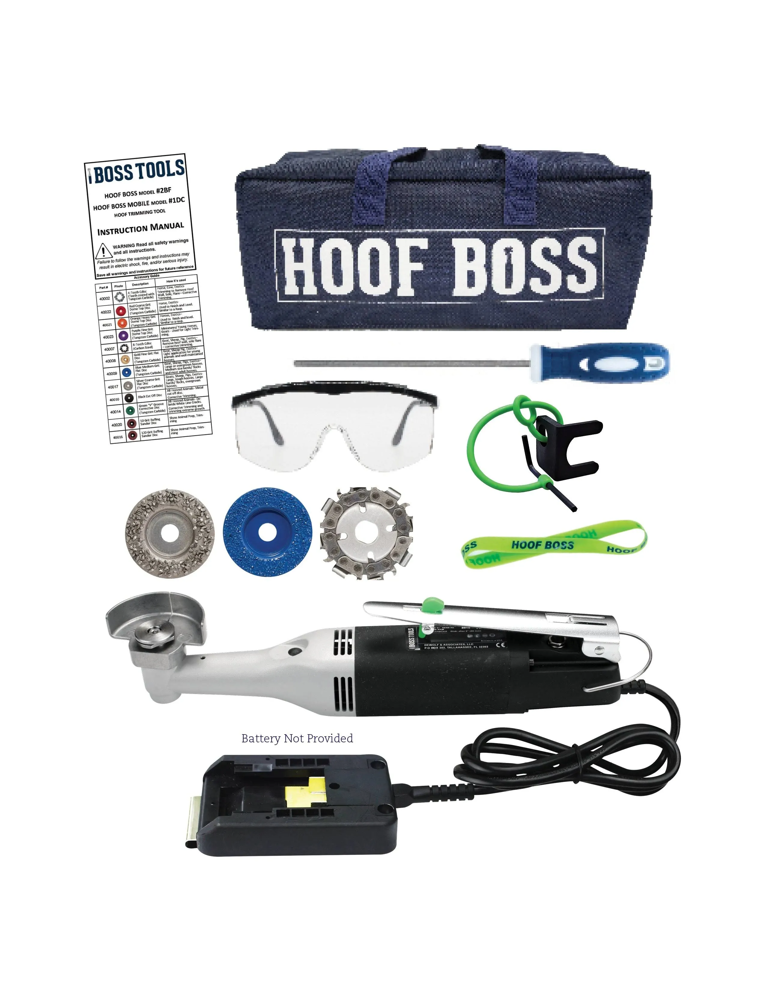 Hoof Boss Basic Battery Operated Goat Hoof Trimmer Set