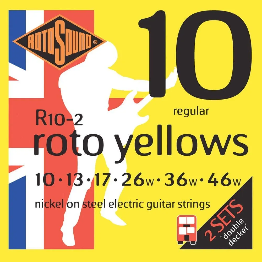 Rotosound Roto Yellows Double Deckers Electric Guitar Strings