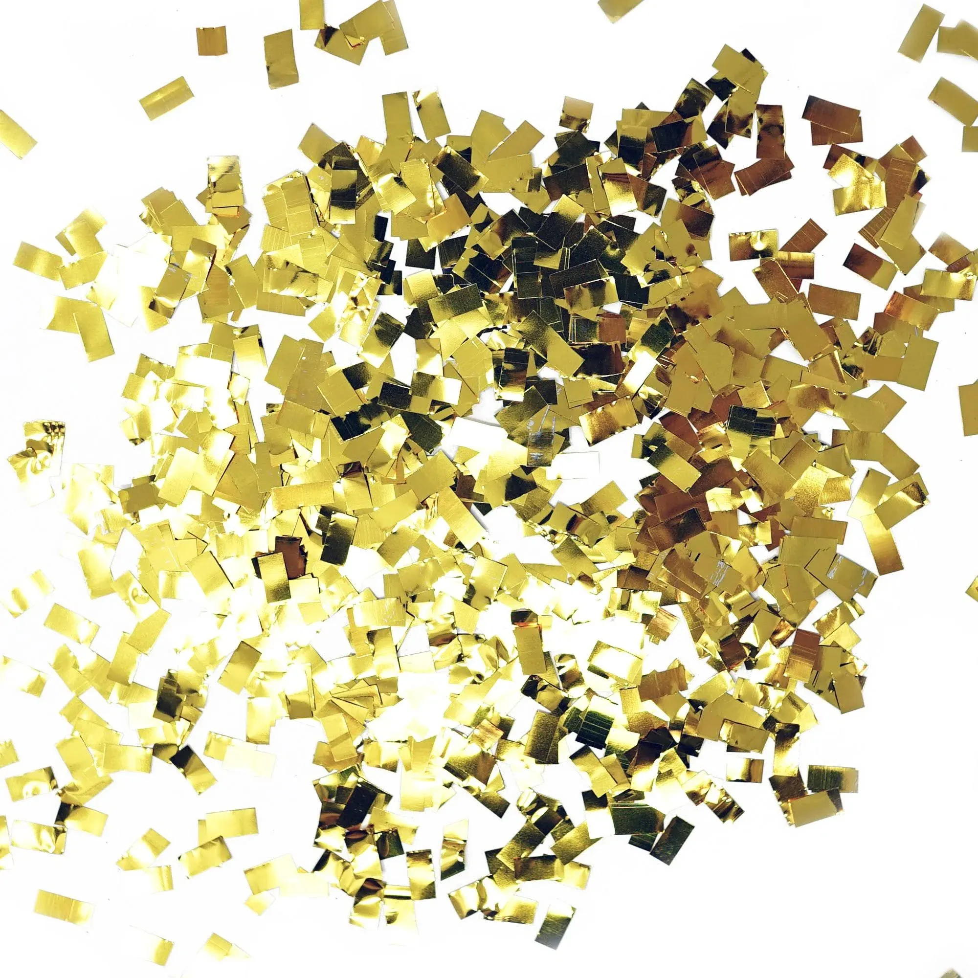 Premium Shredded Squares Tissue Paper Party Table Confetti - 50 Grammes (Gold Mylar Flakes)