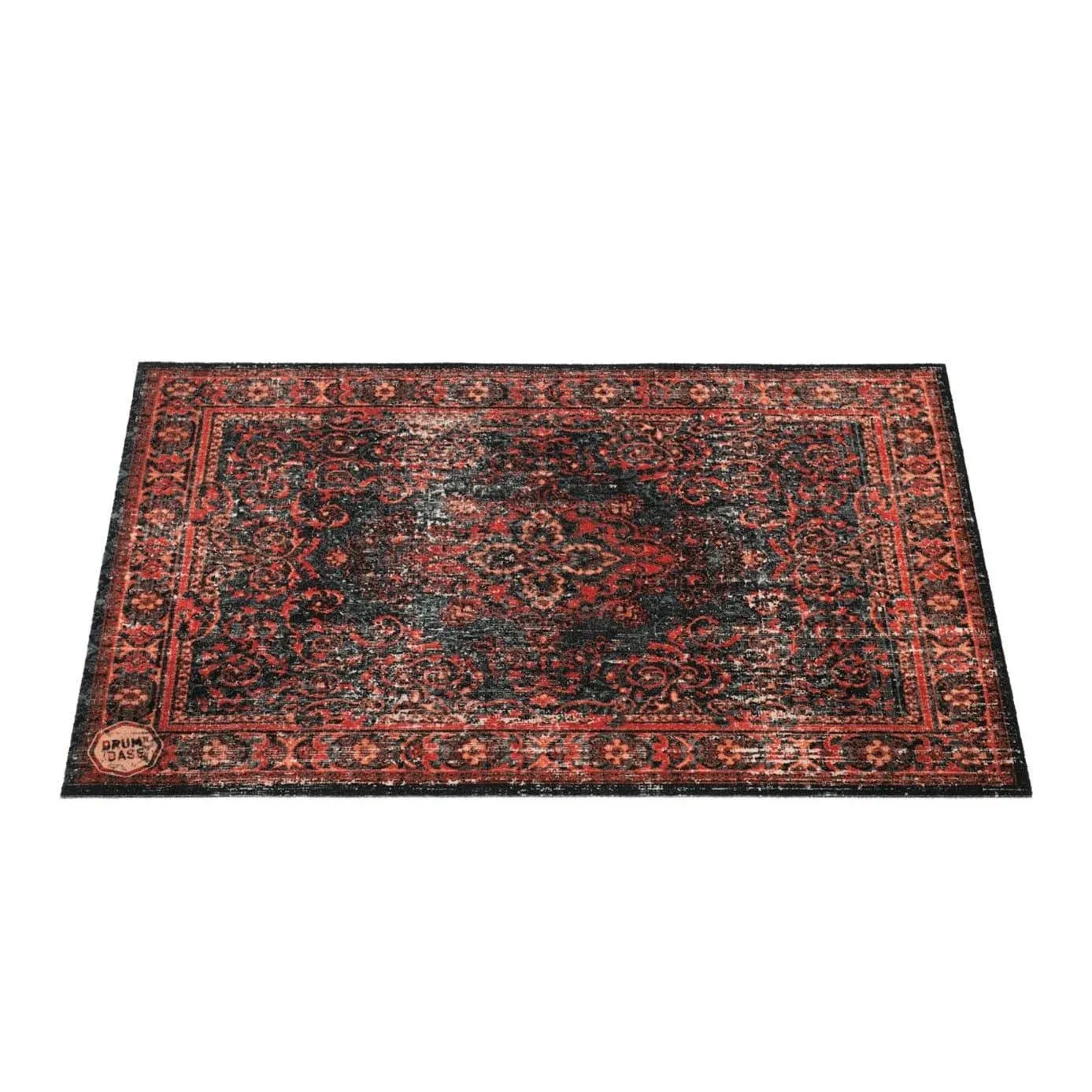 DRUMnBASE Vintage Persian Style Stage Rug Black Red 4.26 x 3 ft.