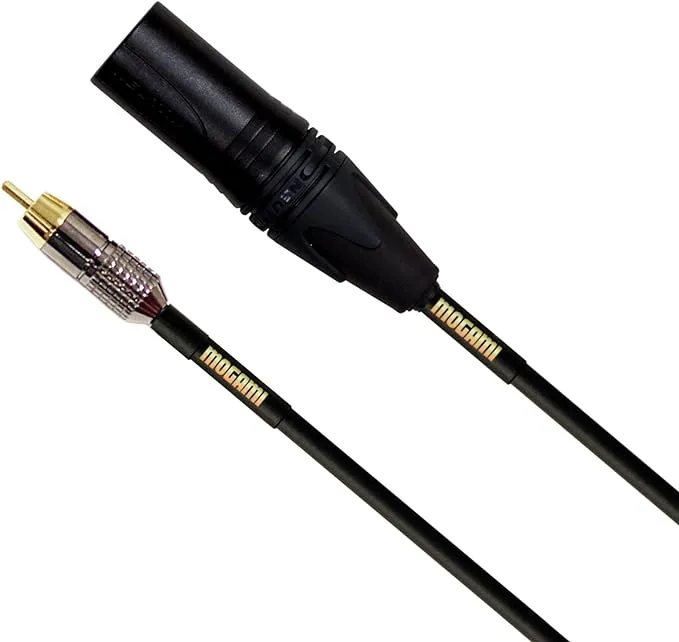 Mogami Gold XLRM to RCA Cable (3 Foot)