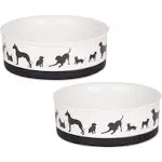 Pet Bowl Dog Show Medium 6Dx2H (Set Of 2)