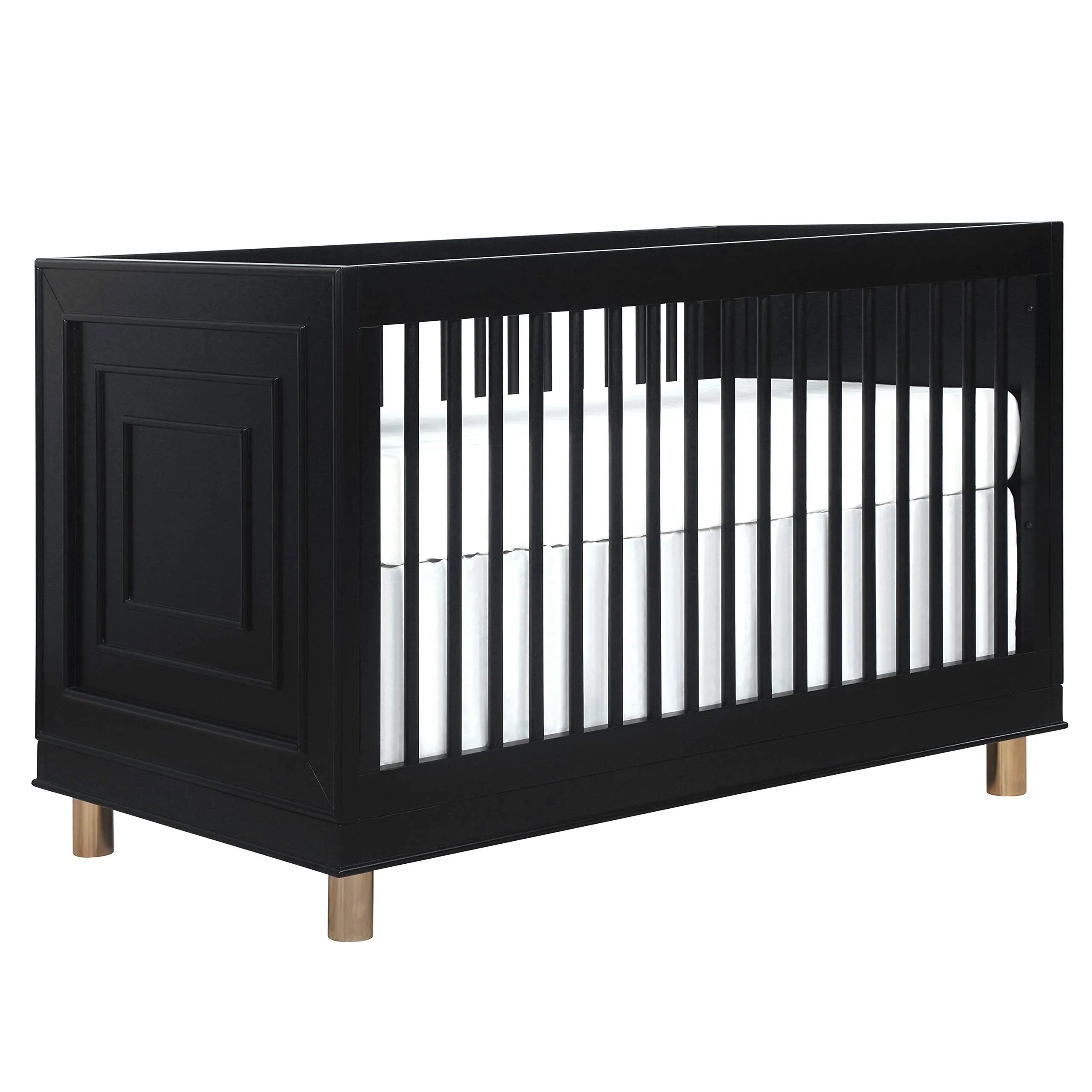 Evolur Loft Art Deco 3-In-1 Convertible Crib In Black, Greenguard Gold Certif...