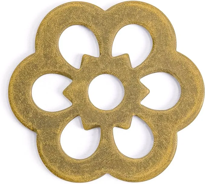 Hardware Philosophy Clover Brass Backplate Washers