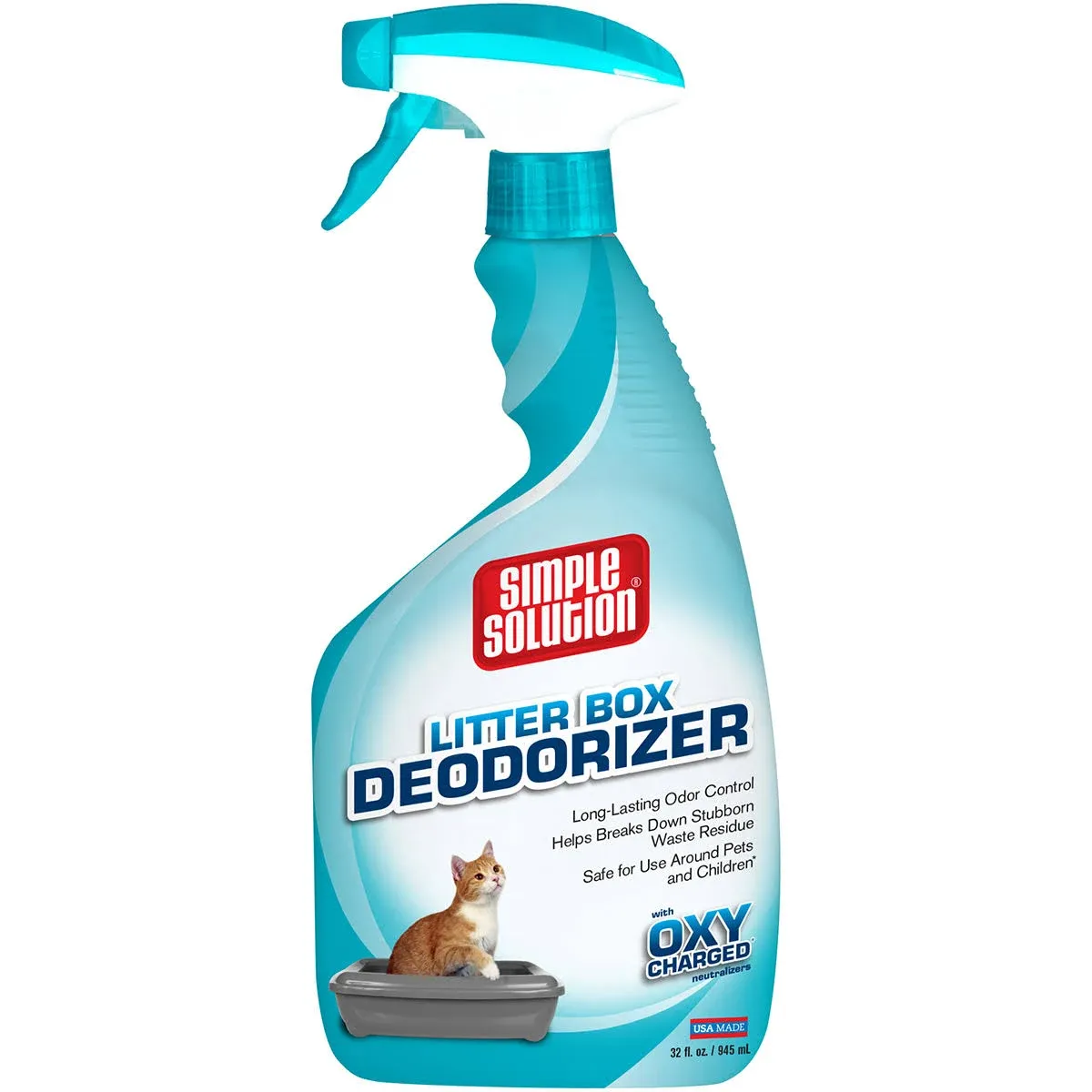 Simple Solution Cat Litter Deodorizer | Litter Box Odor Eliminator | 32 Ounces