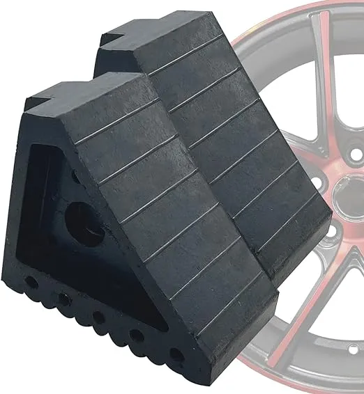 Vacallity Wheel Chocks Rubber Tire Chock Blocks Stopper for Camper RV Travel ...