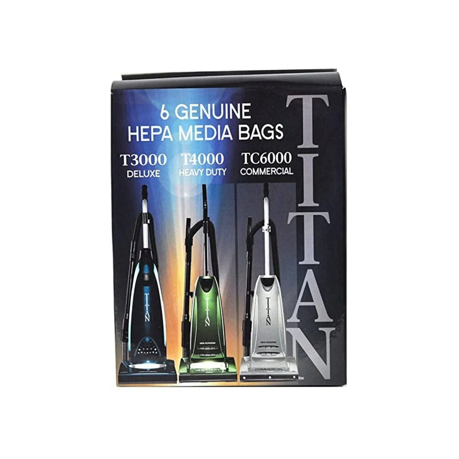 Titan T3000, T4000, TC6000 HEPA Paper Vacuum Bags TUV-H 6 Pack