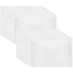 Poly Envelope, Clear Plastic Envelope Folder with Button Closure, 20PCS Document Envelopes,US Letter / A4 Size - Gtlzlz