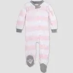 Burt's Bees Baby Girls Footed One-Piece Pajamas, Sleep and Play Loose Fit, 100% Organic Cotton, Sizes NB to 6-9 Months