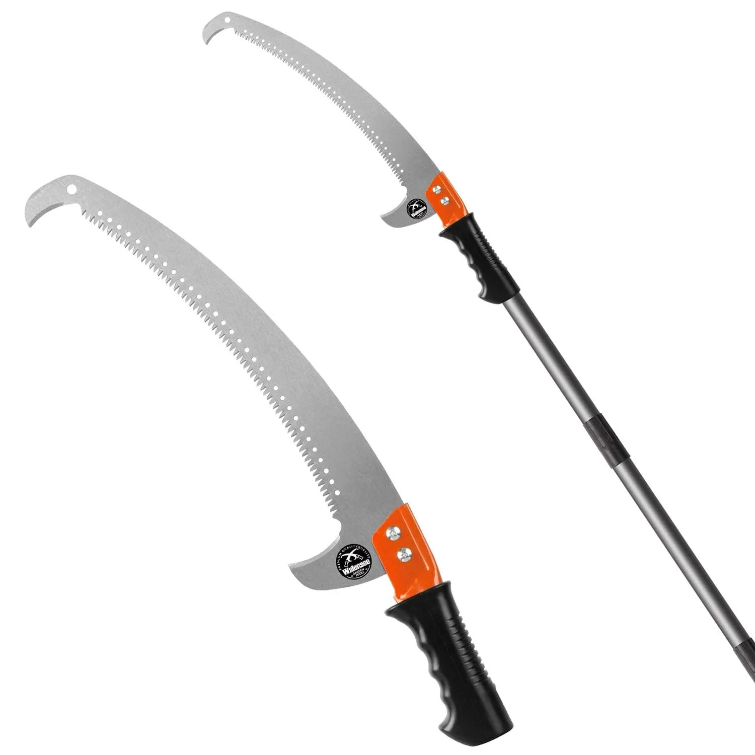 Walensee Pole Saws for Tree Trimming 7.7 FT Lightweight Manual Stainless Steel Extension High Pole Pruning Pole Saw with Blade for Trimmer Branches Pole Cutter and Pruner at Forestry Yard Garden Patio