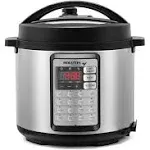 Holstein Housewares 6.3 Quart Digital Multi Cooker - 7-in-1 Functions, Stylish Black Stainless Steel, Effortless Versatility for Gourmet Cooking at Home.