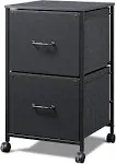 DEVAISE 2 Drawer File Cabinet, Mobile Printer Stand, Wood Filing Cabinet Fits A4 ...