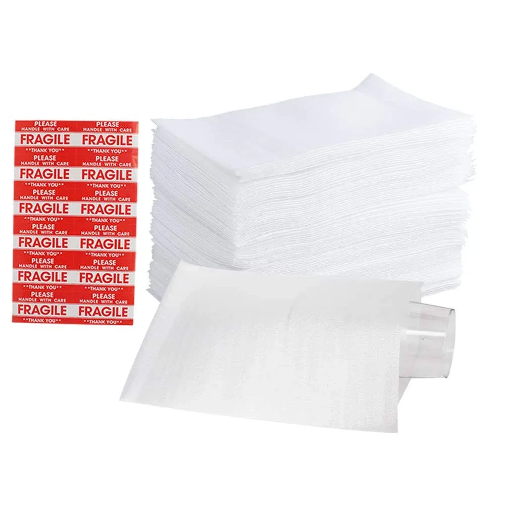 100 Pack 7.5â��X 12" Foam Wrap Cushion Pouches (0.75Mmthickness), Extra 5 Pack Fra