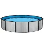 Blue Wave Savannah 18-ft Round 52-in Deep Hybrid Pool Package with 8-in Top Rail (NB19917)