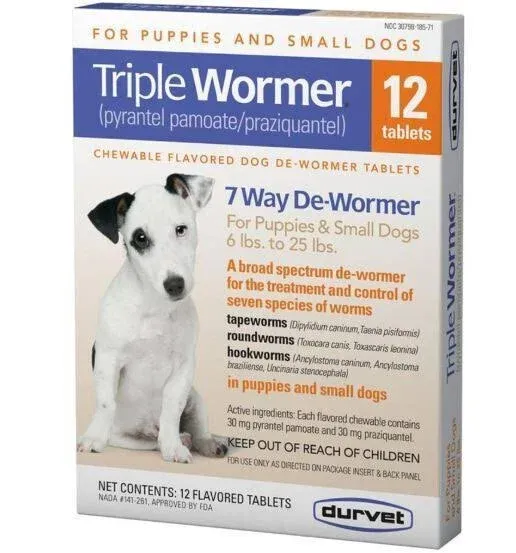 Triple Wormer for Medium & Large Dogs - 12 Count