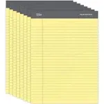 Office Depot Professional Legal Pad, 8 1/2in. x 11 3/4In, Legal Ruled, 50 Sheets per Pad, Canary, Pack of 8 Pads, 99527