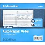 Adams Garage Repair Order 3- Part Carbonless 50/PK