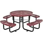 Heavy Duty Tables Round Portable Picnic Table, 46-inch