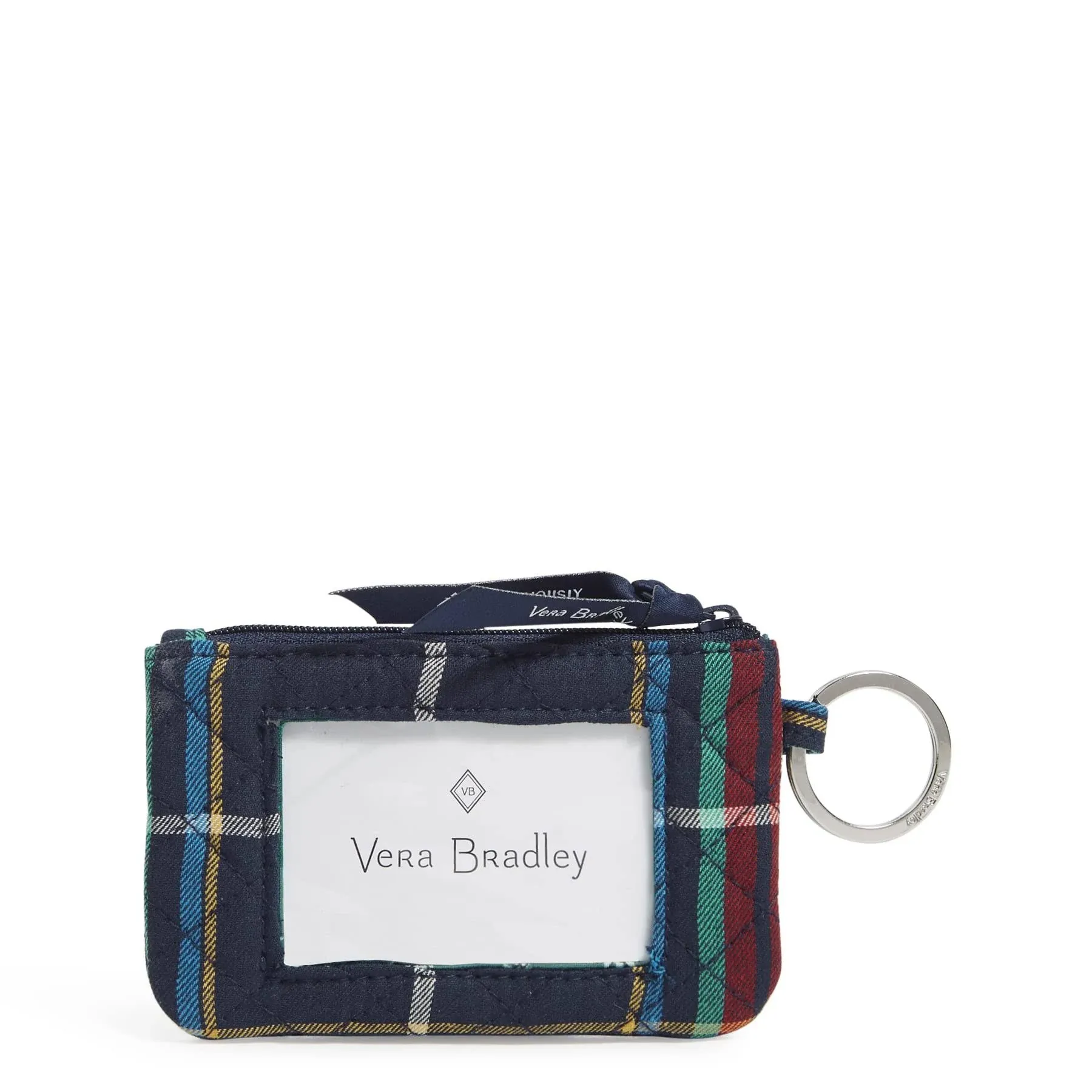 Vera Bradley Zip ID Case Tartan Plaid