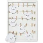 Baby Shower Signature Guest Book with Wood Frame and Die Cut Cards