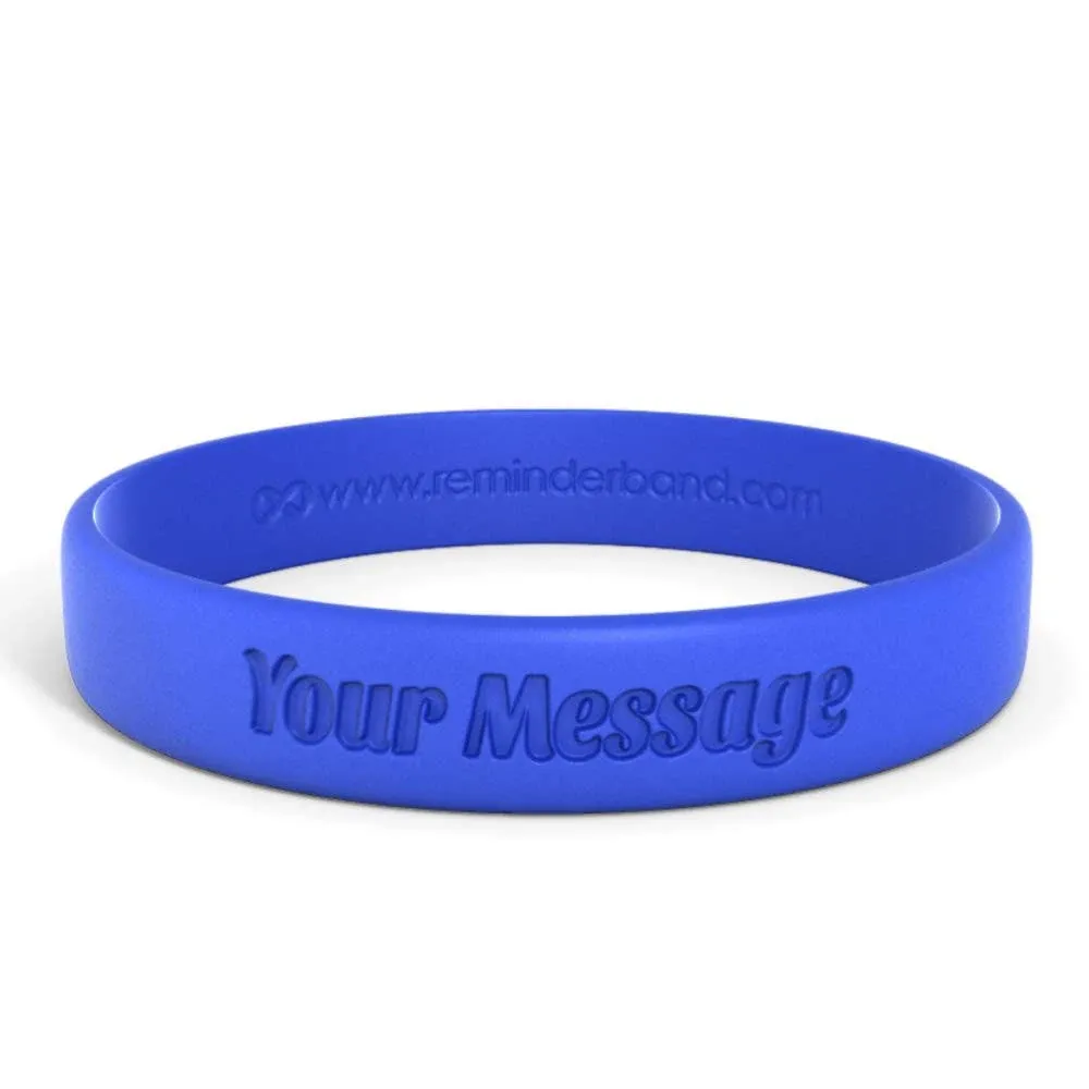 Reminderband Classic Custom 100 Silicone Wristband - Personalized Silicone Rubber ...