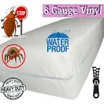 Venice® Superior Heavy 8 Gauge Vinyl Zippered Mattress Cover Water Bed-Bug Proof